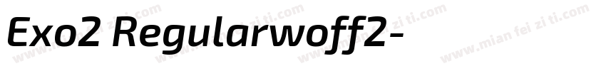 Exo2 Regularwoff2字体转换